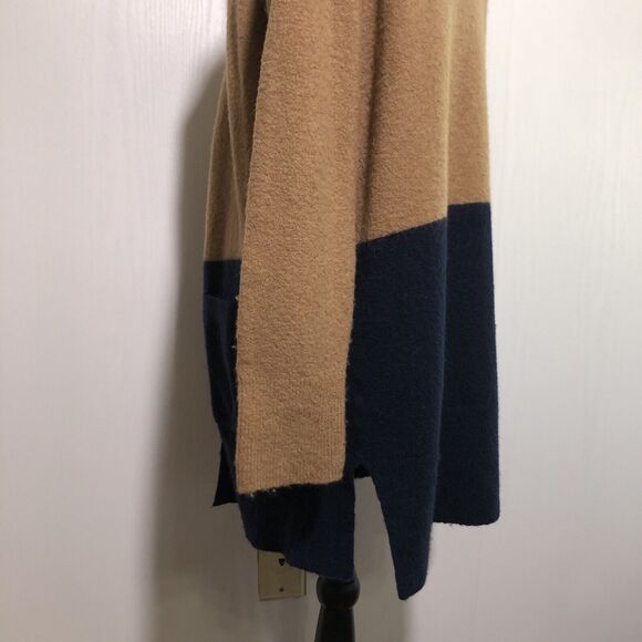 Madewell Cardigan Sweater Womens Medium Blue Kent Wool Alpaca Blend Color Block - Picture 14 of 16